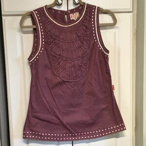 Flamenco "Stretch" Mauve Ruched Tank Top